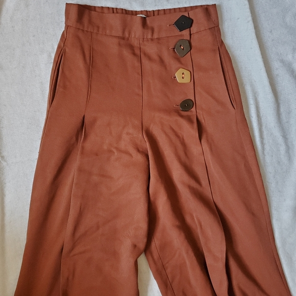 Zara TRF teracotta Palazzo pants Size XS - Picture 4 of 8